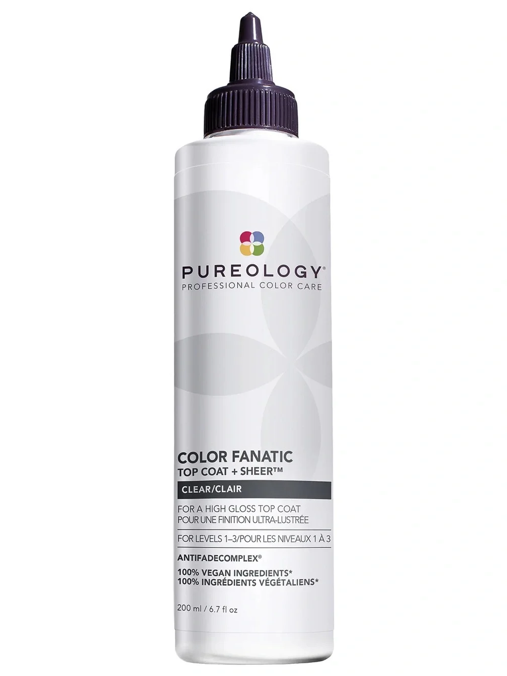 Pureology Color Fanatic Top Coat + Sheer CLEAR Hair Gloss 6.7oz / 200ml New